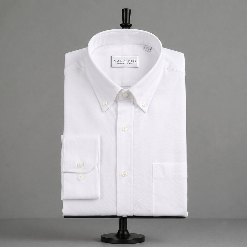 Pure Cotton Oxford White Shirt