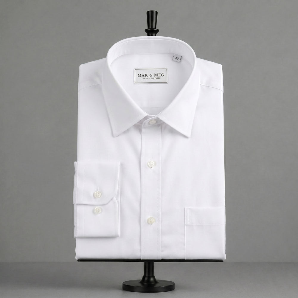 Pure Cotton Poplin White Shirt